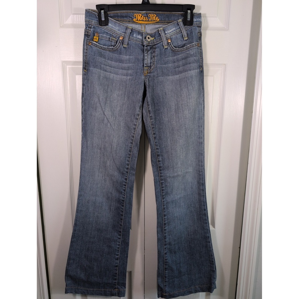 Miss Me Western Bootcut Jeans Size 26 Light Wash Vintage Low Rise Denim